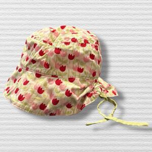GYMBOREE Vintage 2003 Tip Toe Tulips Sun Hat 0-6 Months Pink Red Green